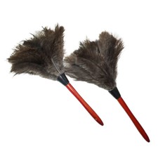 2x Staubwedel Straußenfeder